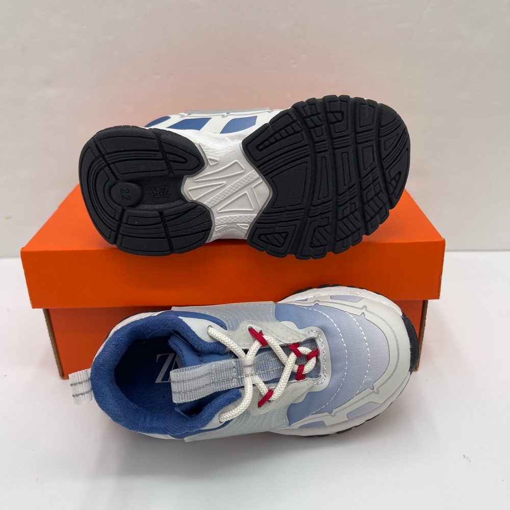 Zara Kids Blue and White Sneakers - Picture 3 of 16